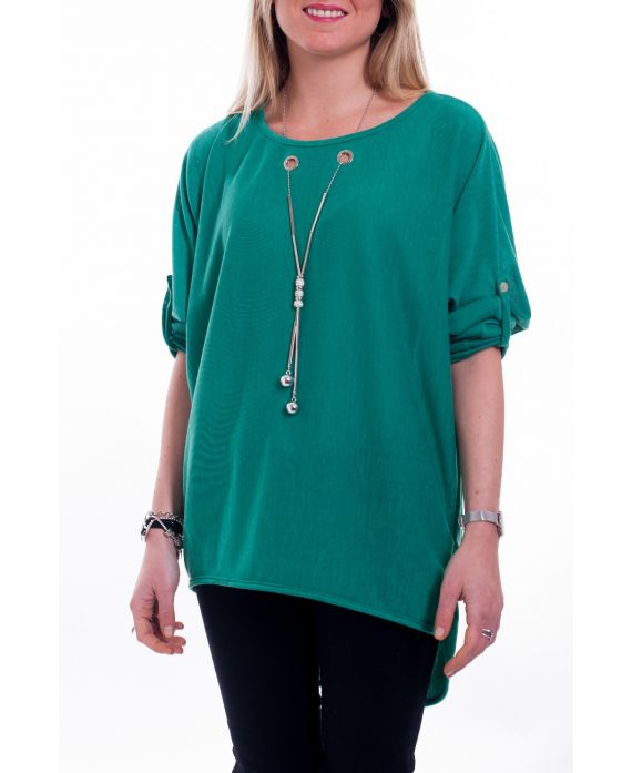 T-SHIRT SIERADEN GEÏNTEGREERDE 6041 GROEN