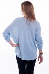 T-SHIRT MIT PERLEN 6019 BLAU