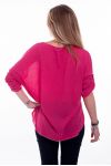 T-SHIRT DE PERLAS 6019 FUSHIA