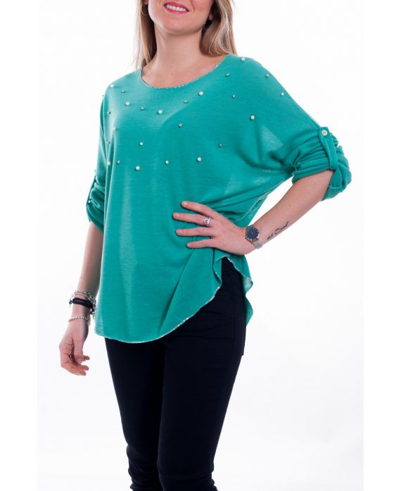 T-SHIRT DE PERLAS 6019 VERDE