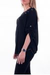 T-SHIRT DE PERLAS 6019 NEGRO