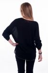 T-SHIRT DE PERLAS 6019 NEGRO