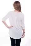 T-SHIRT MET EEN RITS PARELS 6038 WIT