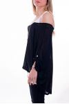 T-SHIRT 2 PIECES + JEWEL 6039 BLACK