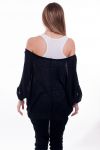 T-SHIRT 2 PIECES + BIJOU 6039 NOIR