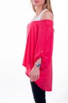 T-SHIRT 2 PIECES + BIJOU 6039 CORAIL