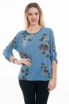 T-SHIRT DRUCKT DOS FANTASIE 6027 BLAU