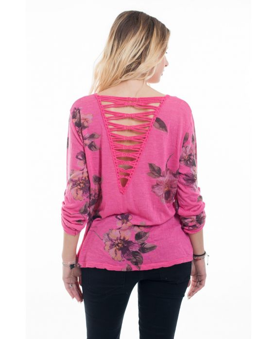 T-SHIRT DRUCKT DOS FANTASIE 6027 FUSHIA