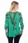 T-SHIRT IMPRIME DOS FANTAISIE 6027 VERT