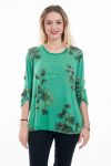 T-SHIRT IMPRIME DOS FANTAISIE 6027 VERT