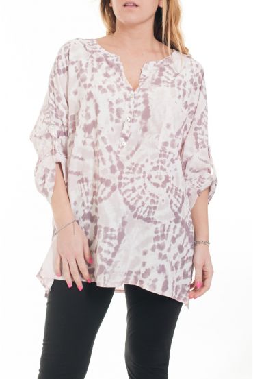 LARGE SIZE BLOUSE PRINTED ETHNIC 6081 PINK