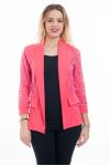 CHAQUETA BLAZER DE ENCAJE 6077 FUSHIA