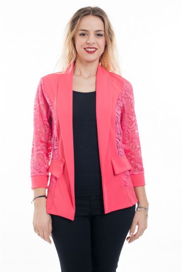 JACKE BLAZER SPITZE 6077 FUSHIA