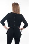 T-SHIRT BACK HAS BUTTONS 6061 BLACK