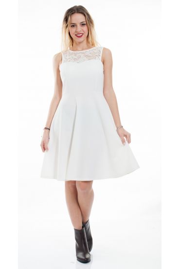 ABITO IN PIZZO 6078 BIANCO