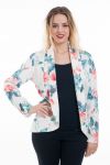 JACKE GEDRUCKT FLORAL 6079 WEIß