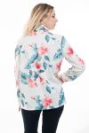 JACKE GEDRUCKT FLORAL 6079 WEIß