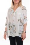 BLOUSE BLOEMEN 6090 WIT