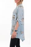 BLOUSE BLOEMEN 6090 BLAUW