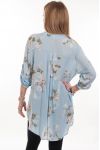 BLUSA DE FLORES 6090 AZUL