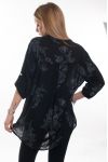 BLOUSE BLOEMEN 6090 ZWART