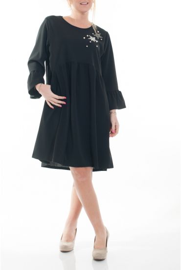 DE GRAN TAMAÑO VESTIDO DE CLOUTEE ESTRELLA 6064 NEGRO