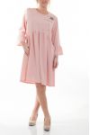 GRANDE TAILLE ROBE CLOUTEE ETOILE 6064 ROSE