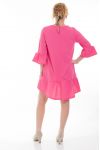 GROßE GRÖßE KLEID TUNIKA CLOUTEE STERN 6065 FUSHIA