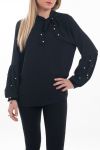 BLOUSE STUD 6089 BLACK