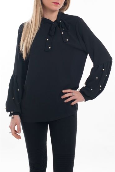 BLOUSE STUD 6089 ZWART