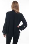 BLOUSE STUD 6089 ZWART