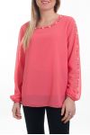 BLOUSE CLOUTEE 6088 CORAL