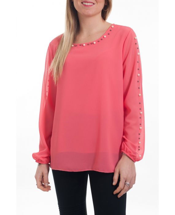 BLOUSE CLOUTEE 6088 CORAL