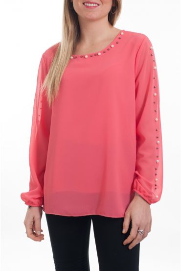 BLOUSE CLOUTEE 6088 CORAL