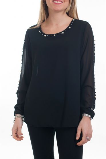 BLOUSE CLOUTEE 6088 BLACK