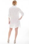 LARGE SIZE SET TUNIC DRESS + SCARF 6070 WHITE