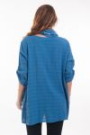 LARGE SIZE SET TUNIC + SCARF 6072 BLUE