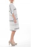 LARGE SIZE DRESS 2 POCKETS 6075 WHITE