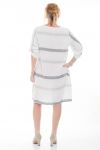 LARGE SIZE DRESS 2 POCKETS 6075 WHITE