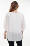 LARGE SIZE TUNIC CLOAK + JEWEL 6059 WHITE