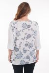 LARGE SIZE TUNIC PRINTED POCKET 6076 WHITE