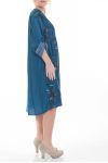 GRANDE TAILLE ROBE JEANS IMPRIMEE 9047 BLEU