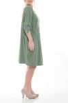 LARGE SIZE TUNIC DRESS 6050 MILITARY GREEN