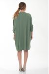 LARGE SIZE TUNIC DRESS 6050 MILITARY GREEN