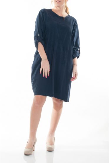 GROßE GRÖßE KLEID TUNIKA 6050 MARINE