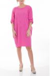 GRANDE TAILLE ROBE TUNIQUE 6050 FUSHIA