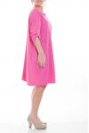 GRANDE TAILLE ROBE TUNIQUE 6050 FUSHIA