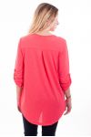 T-SHIRT MET EEN RITS PARELS 6038 ZWART