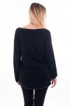 T-SHIRT DE PERLAS 6040 NEGRO