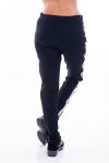 PANTALON BANDE METAL PERLES 7007 NOIR